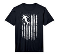 American Flag Soccer Soccer Performance T-Shirt - Unique Graphic Unisex