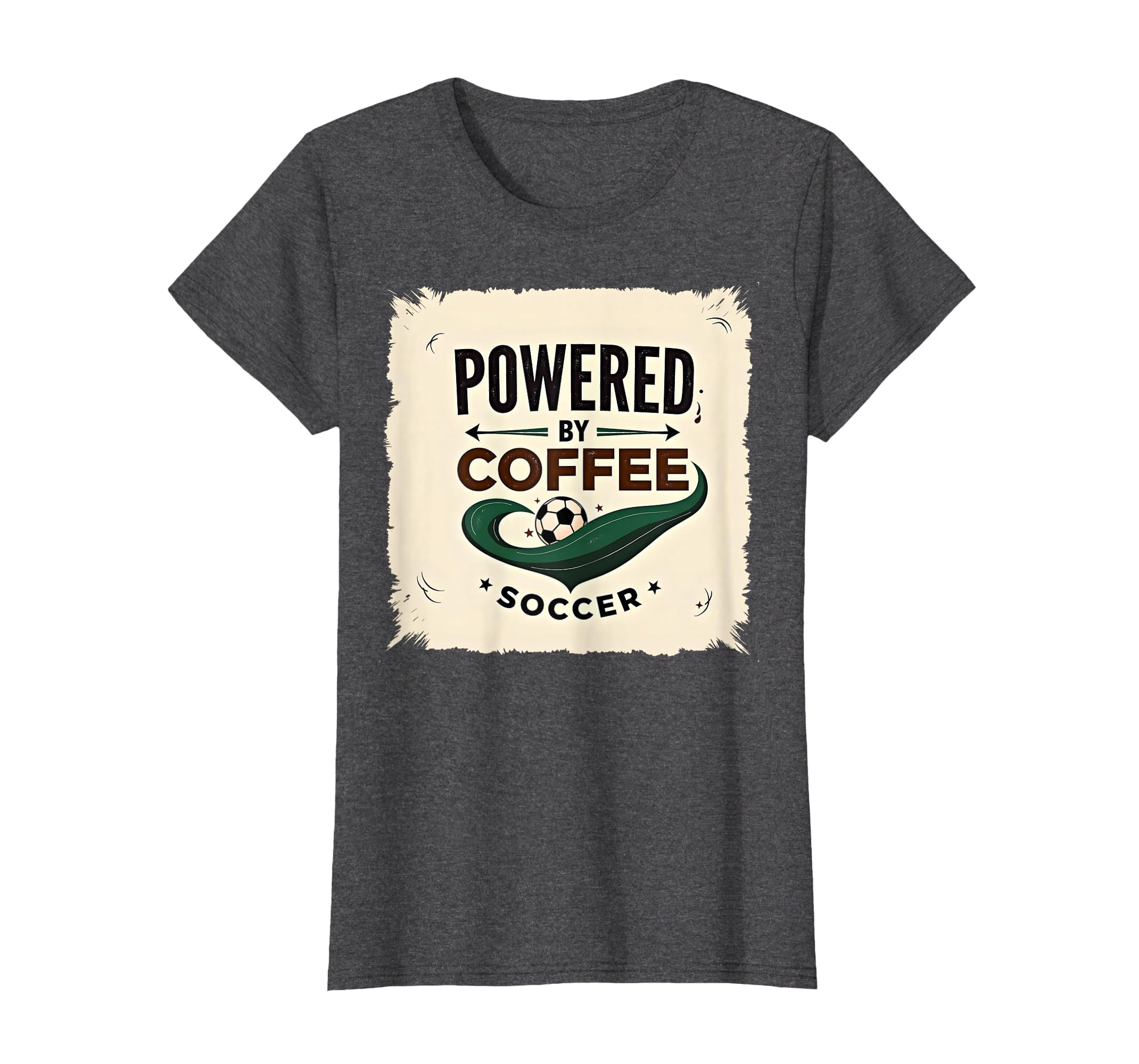 Soccer Mom Powered Coffee And Soccer T-Shirt - Minimalist Print Unisex