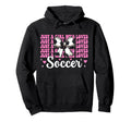Just Who Loves Soccer Coquette Bow Hoodie - Aesthetic Graphic Unisex