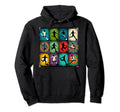Soccer Silhouettes Art Hoodie - Unique Graphic for Adults