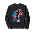 Colorful Funny Soccer Player Fan Sweatshirt - Novelty Apparel for Adults