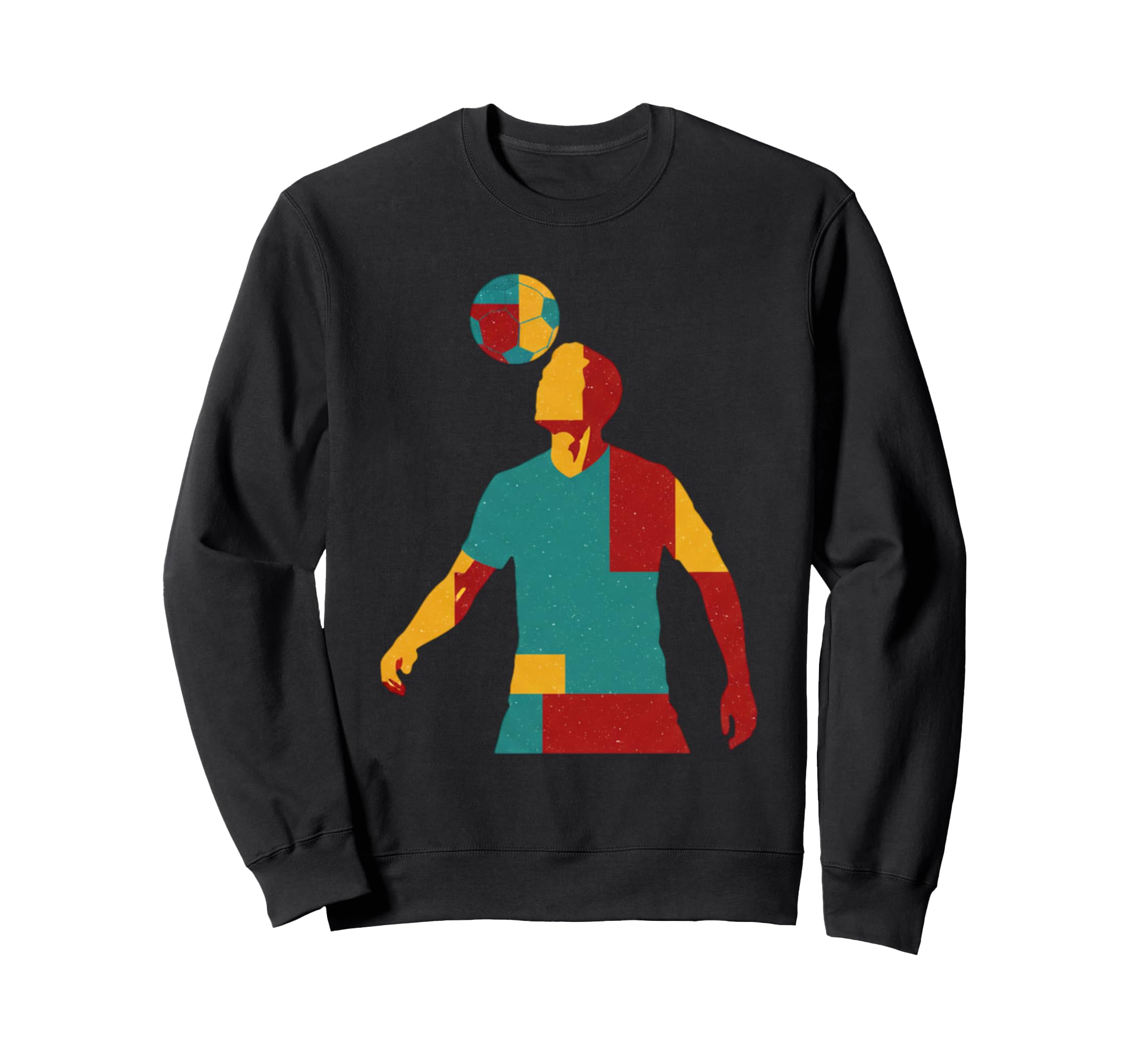 Abstract Geometric Soccer Sweatshirt - Unique Graphic for Adults