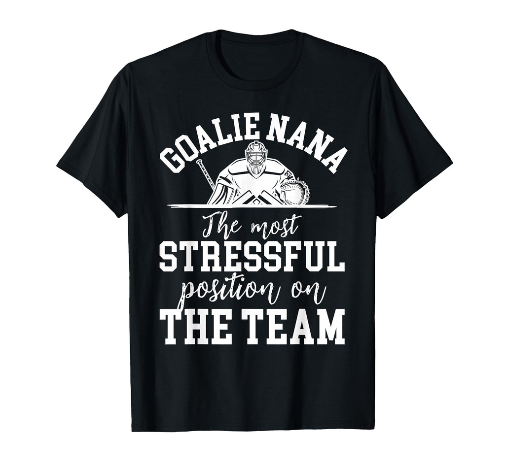 Funny Hockey Goalie Nana Hockey Keeper T-Shirt - Unique Graphic Unisex