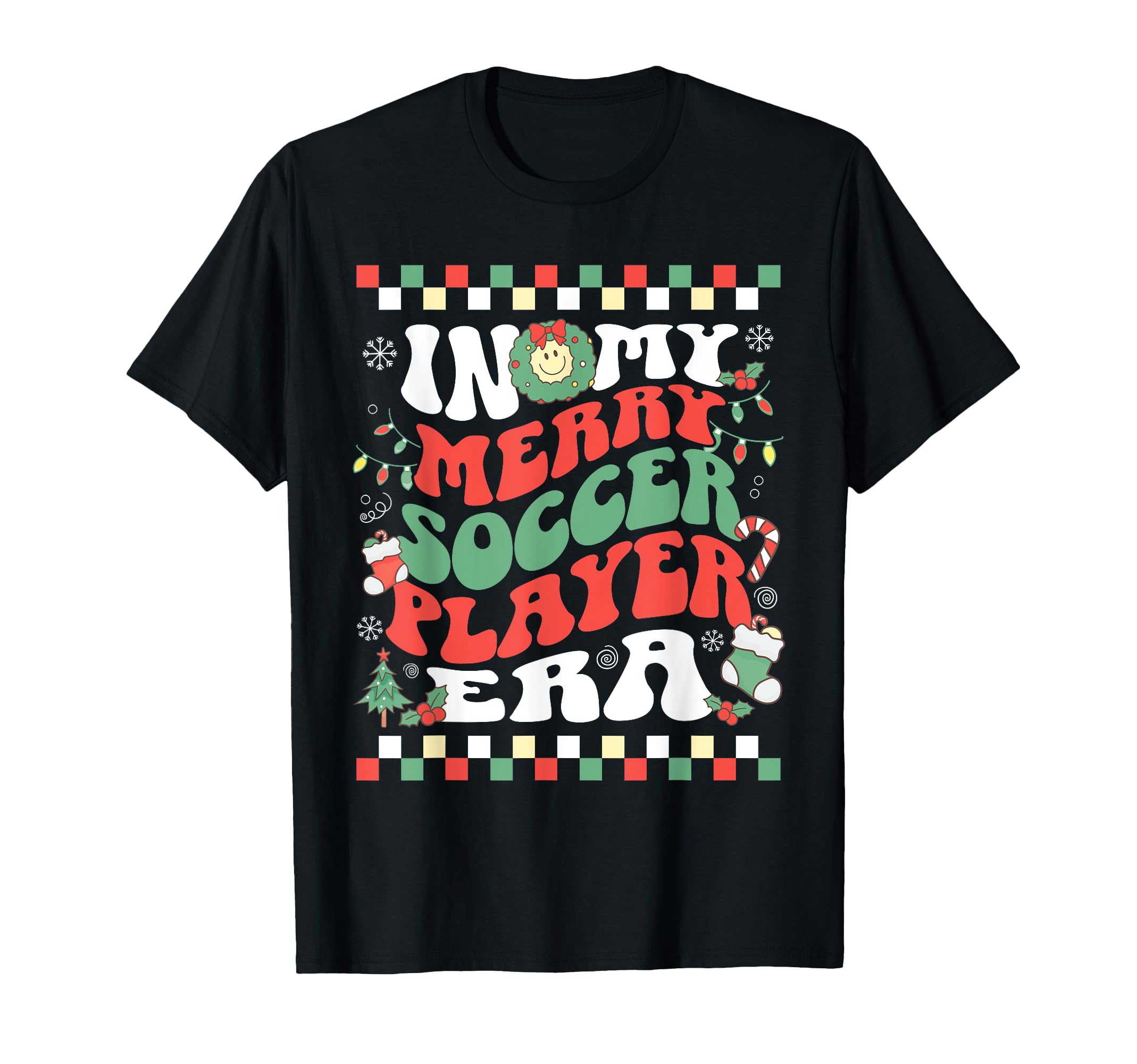 My Merry Soccer Player Era Groovy T-Shirt - Minimalist Print Men Women