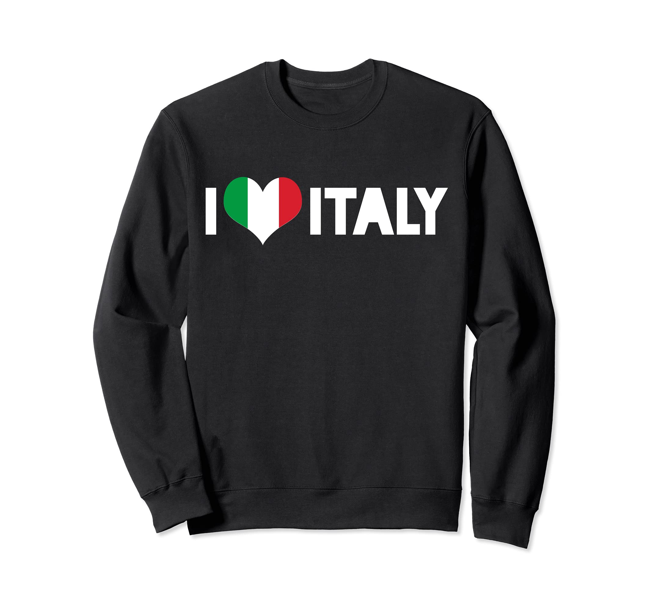 I Love Italy Europe Vacation Sweatshirt - Trendy Graphic for Adults