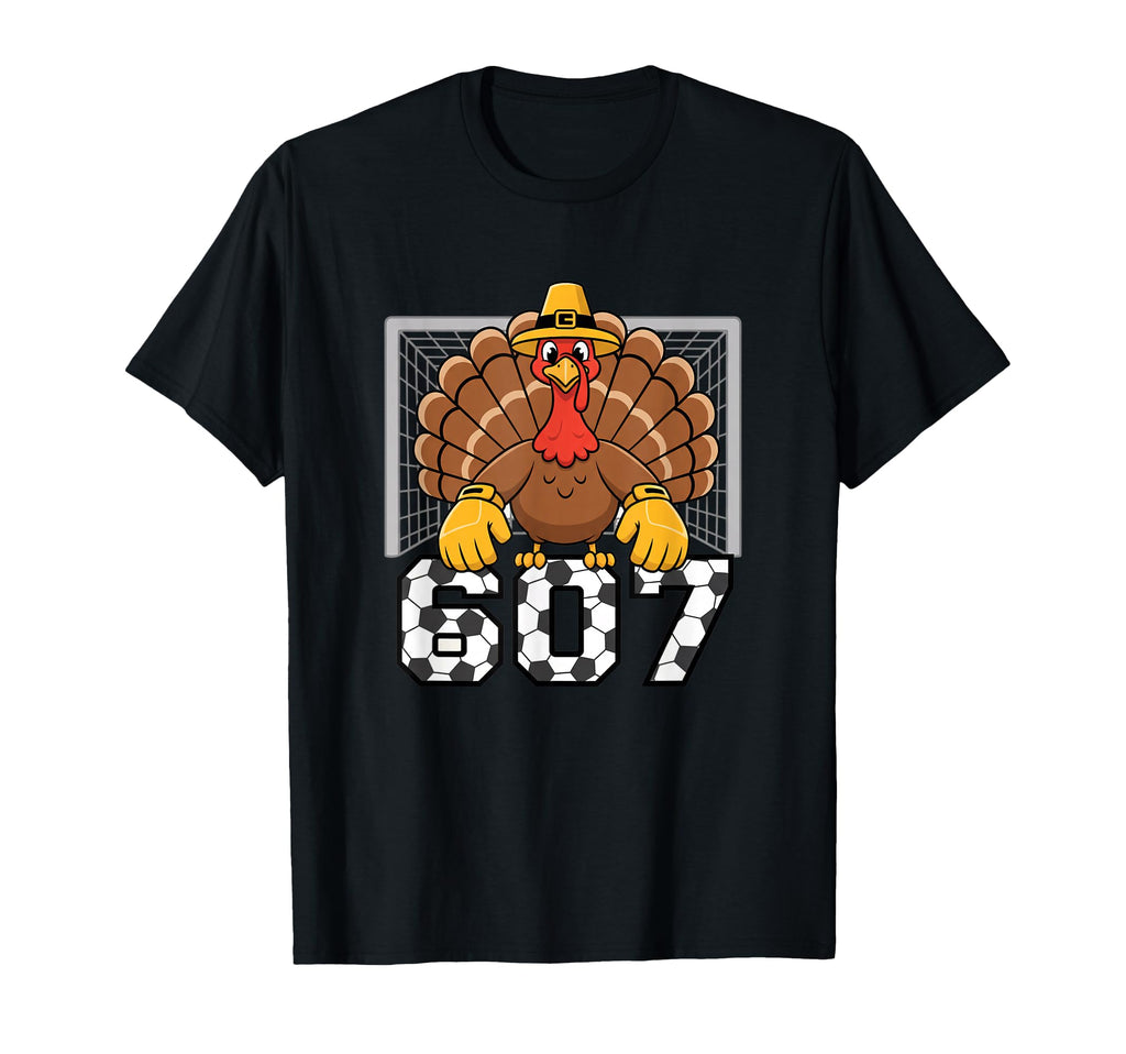 607 Turkey Goalie Funny Thanksgiving T-Shirt - Streetwear Style for Adults