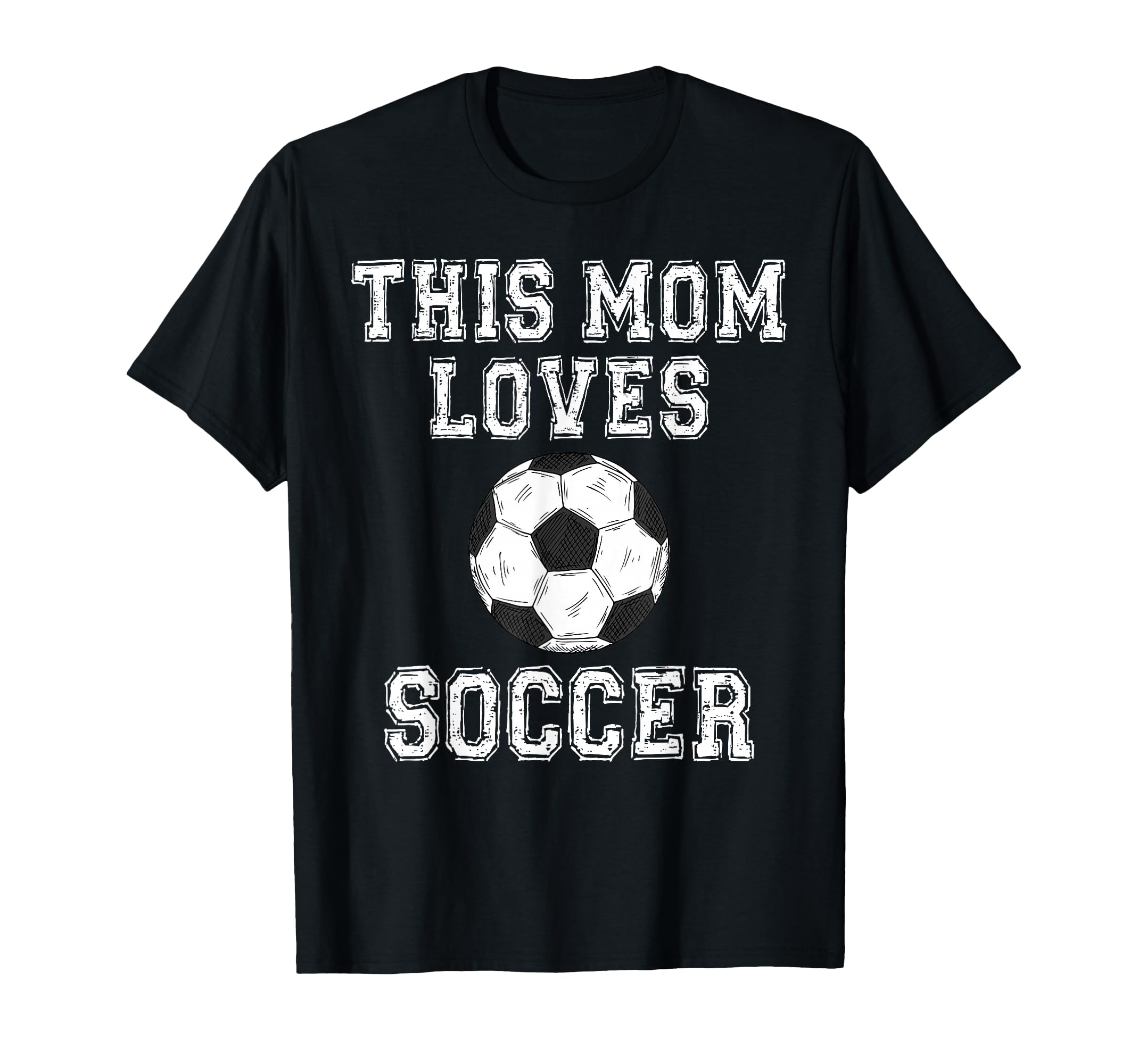 This Mom Loves Soccer Game Day Sports T-Shirt - Graphic Print for Adults