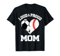 Loud Proud Mom Soccer Baseball Heart T-Shirt - Trendy Graphic Unisex