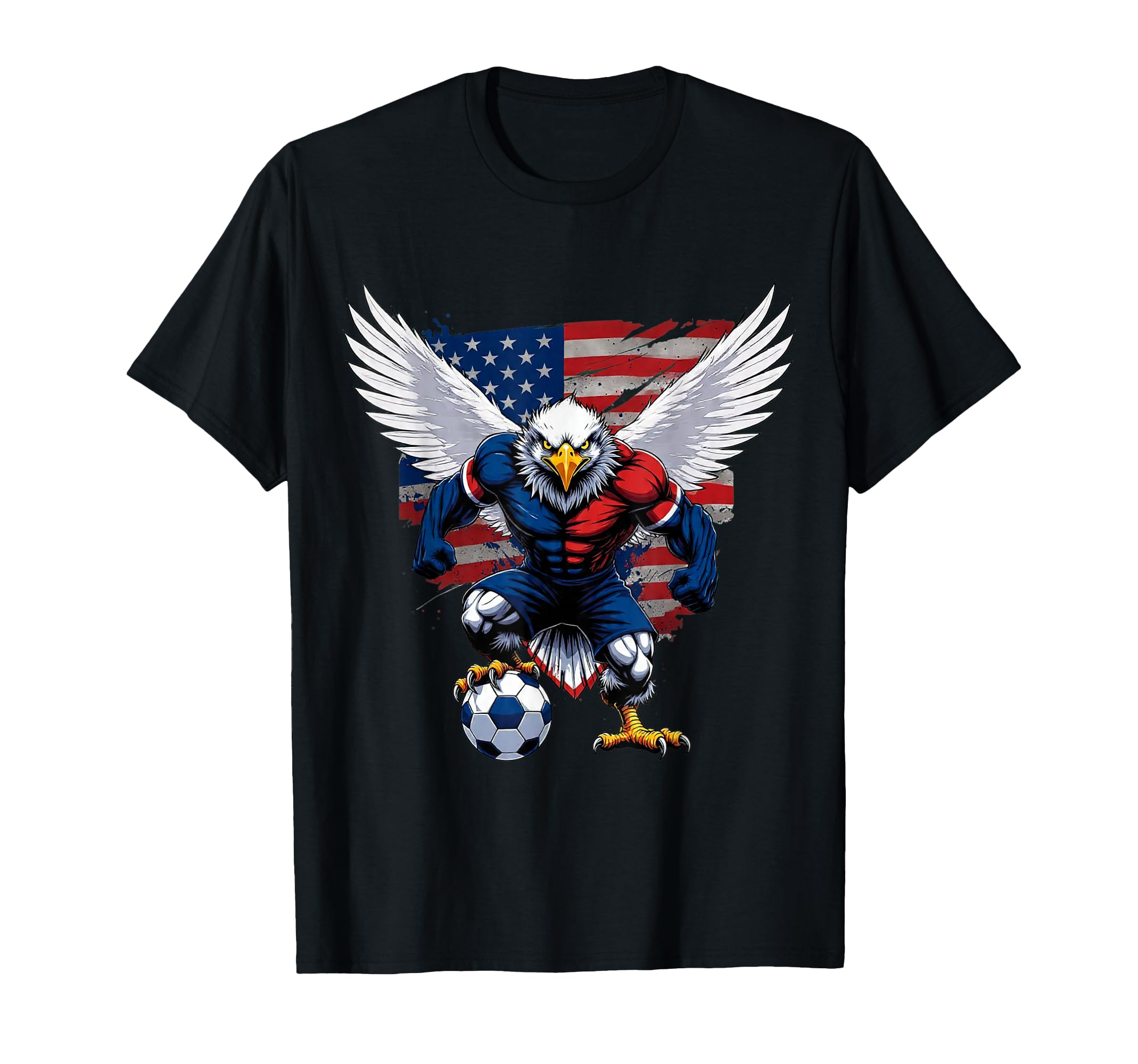 American Soccer Eagle Animal Art Fan T-Shirt - Novelty Apparel Men Women