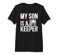Mens Ice Hockey Keeper Dad Hockey T-Shirt - Novelty Apparel for Adults