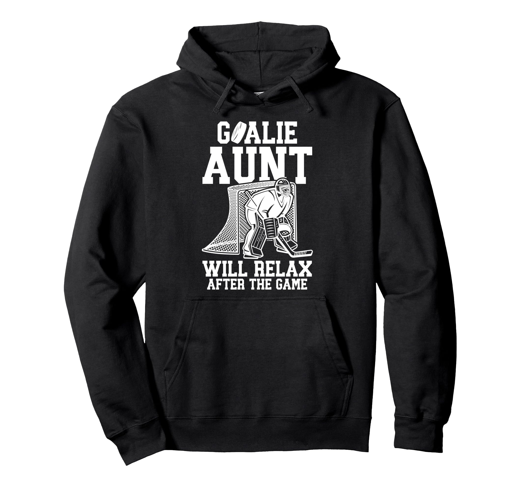 Funny Hockey Goalie Aunt Ice Hockey Hoodie - Aesthetic Graphic Men Women