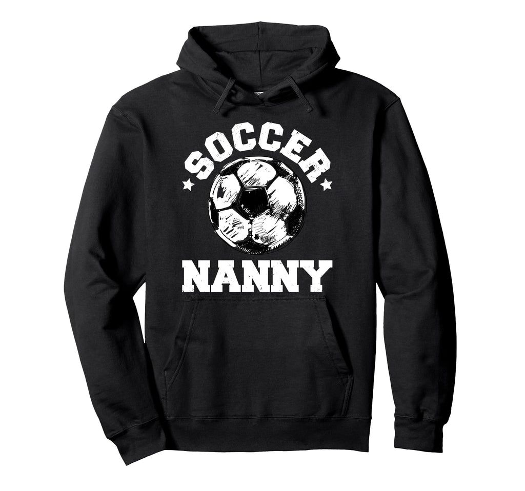 Soccer Nanny Soccer Ball Distressed Hoodie - Novelty Apparel Men Women
