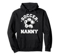 Soccer Nanny Soccer Ball Distressed Hoodie - Novelty Apparel Men Women