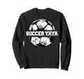 Soccer Yaya Soccer Ball Split Funny Sweatshirt - Minimalist Print Unisex
