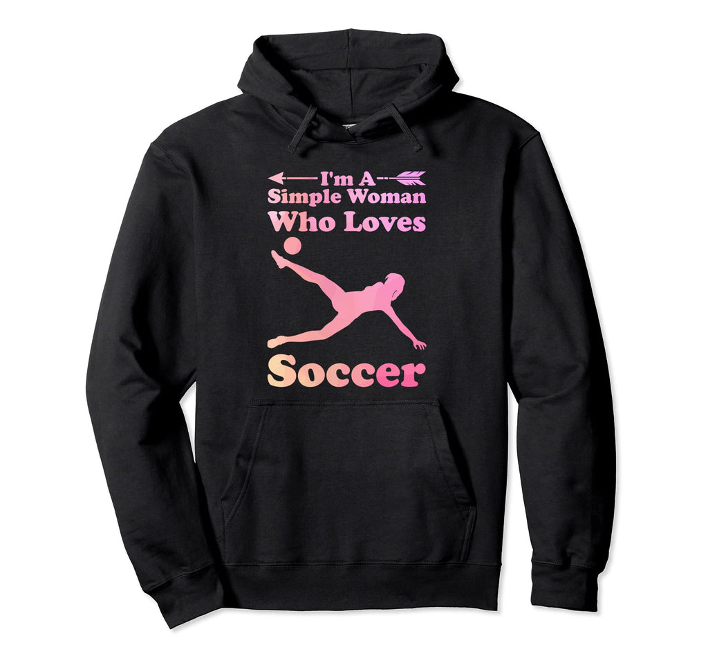 Im Simple Wjo Loves Soccer Soccer Hoodie - Fun Novelty Design Men Women