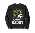 Soccer Daddy Leopard Heart Colorful Sweatshirt - Graphic Print Men Women