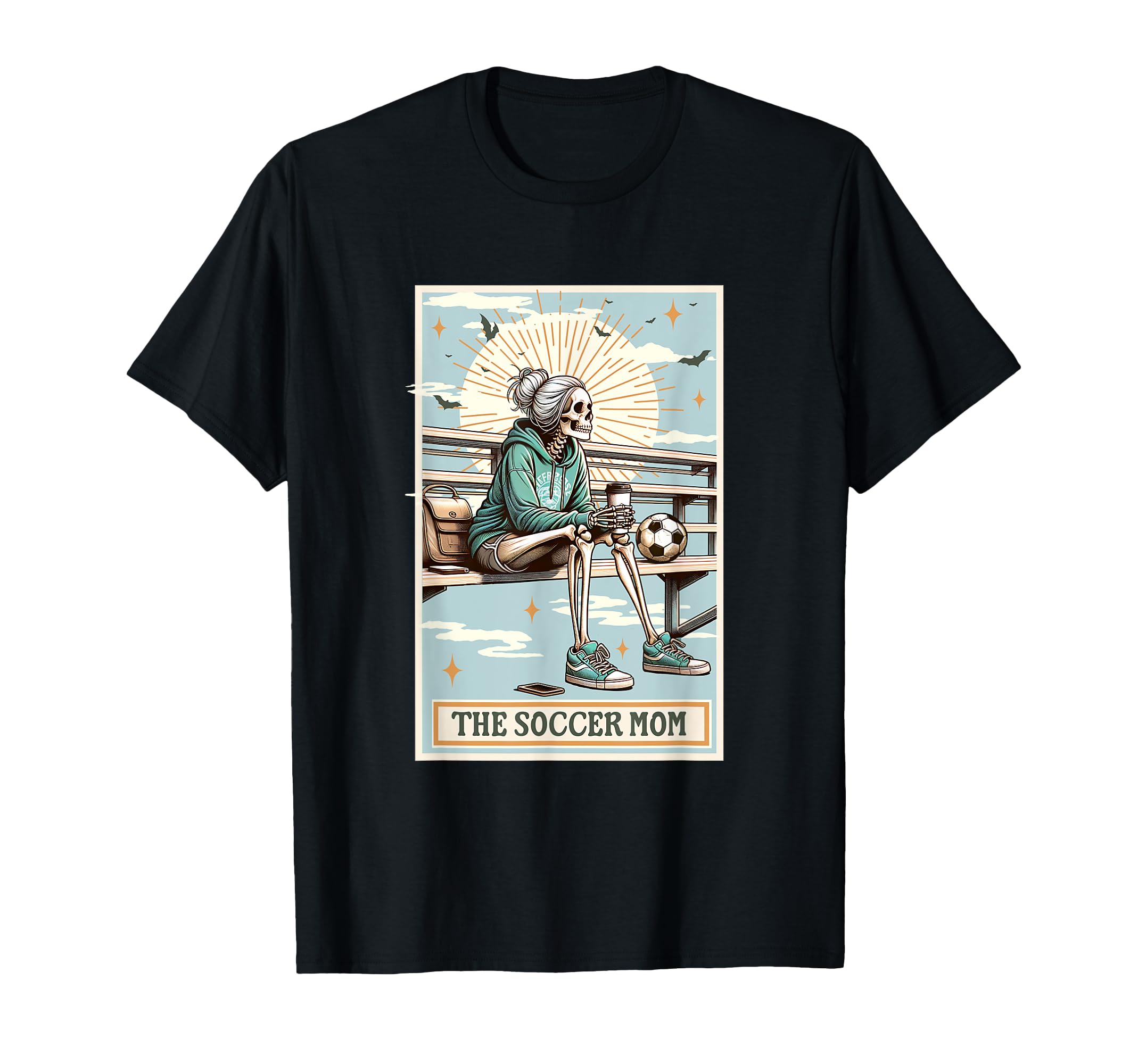 Soccer Mom Skeleton Card Gift T-Shirt - Fun Novelty Design Men Women