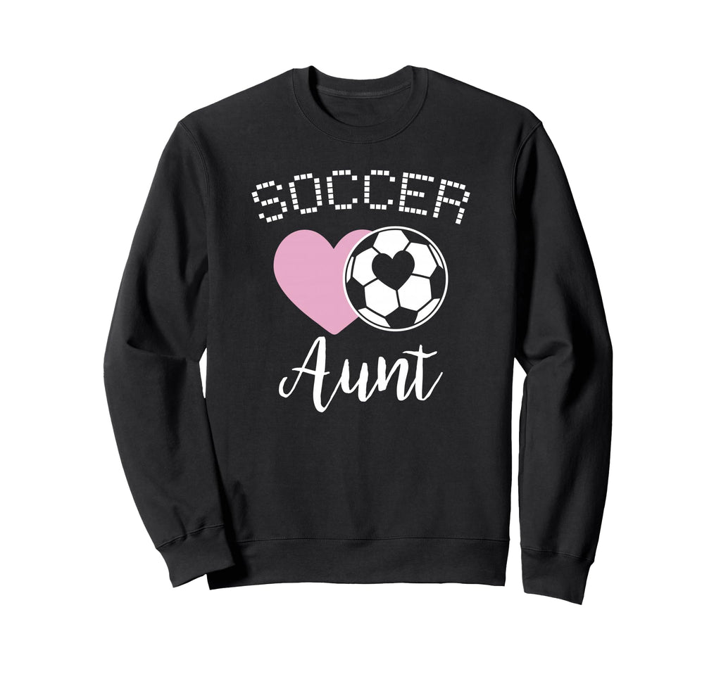 Soccer Aunt Love Heart Auntie Niece Sweatshirt - Unique Graphic for Adults