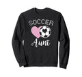 Soccer Aunt Love Heart Auntie Niece Sweatshirt - Unique Graphic for Adults