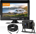 Wired Reverse Backup Camera with 7" Screen, Waterproof IP68, Night Vision Vehicle Camera for Truck, RV, Trailer, Vans, Bus - Tulakeey