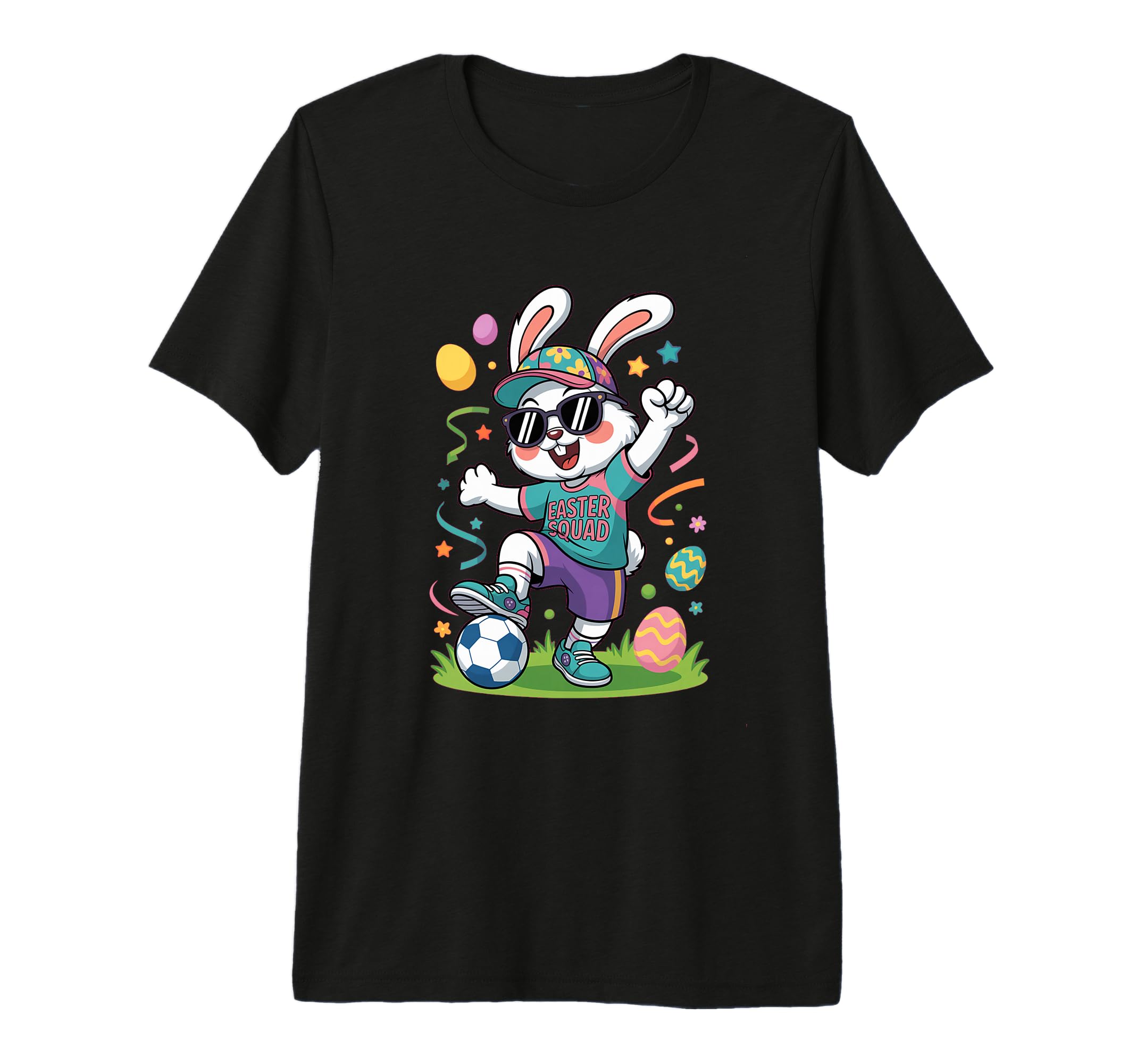 Soccer Player Sports Gift Easter Squad T-Shirt - Trendy Graphic Men Women