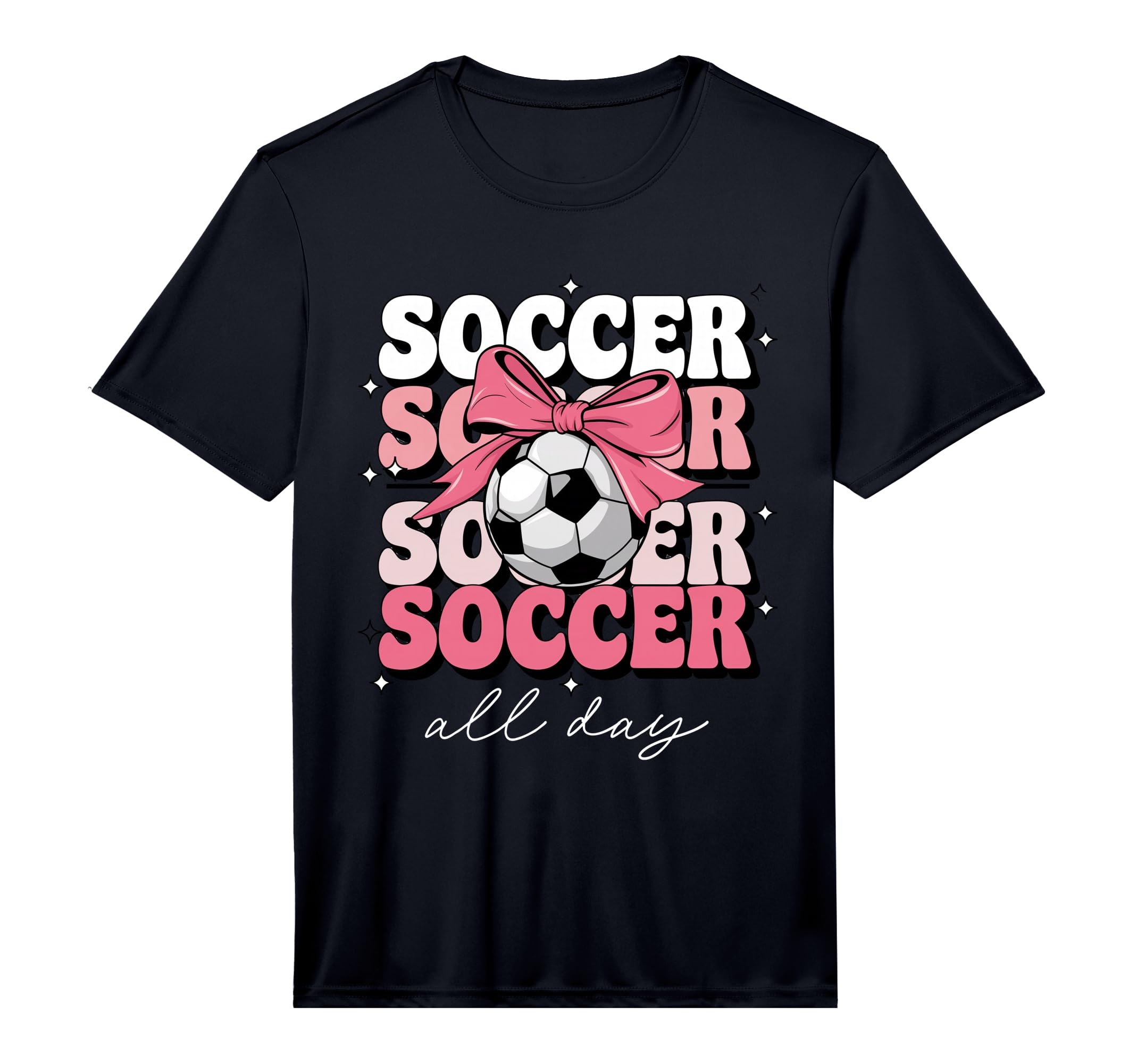 Groovy Soccer Coquette Bow Soccer All T-Shirt - Minimalist Print Unisex