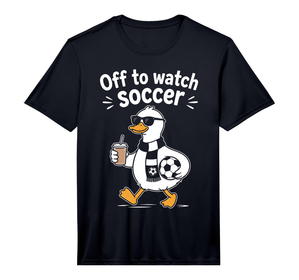 Off To Watch Soccer Mom Goose T-Shirt - Casual Everyday Wear Unisex