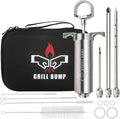 Meat Injector Syringe Kit with 3 Professional Marinade Injector Needles and Travel Case for BBQ Grill Smoker, Turkey and Brisket; 2-oz Large Capacity, Both Paper User Manual and E-Book