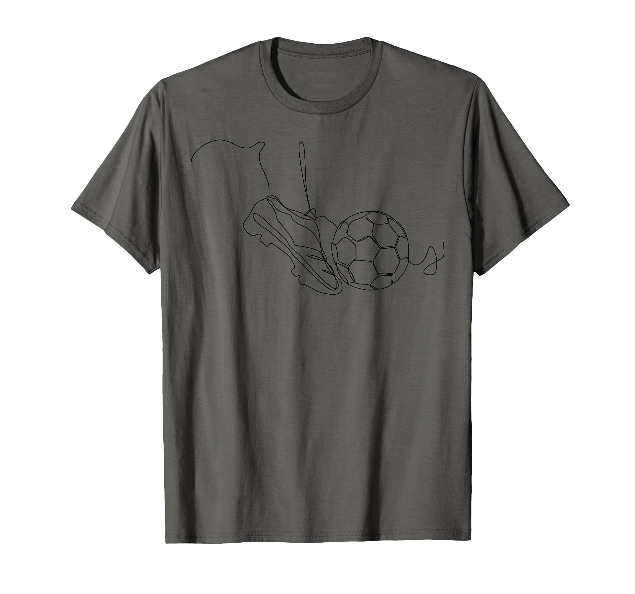One Line Art Minimalist Soccer Coach T-Shirt - Minimalist Print Men Women