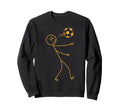 Soccer Stick Figure Soccer Player Sweatshirt - Unique Graphic Men Women