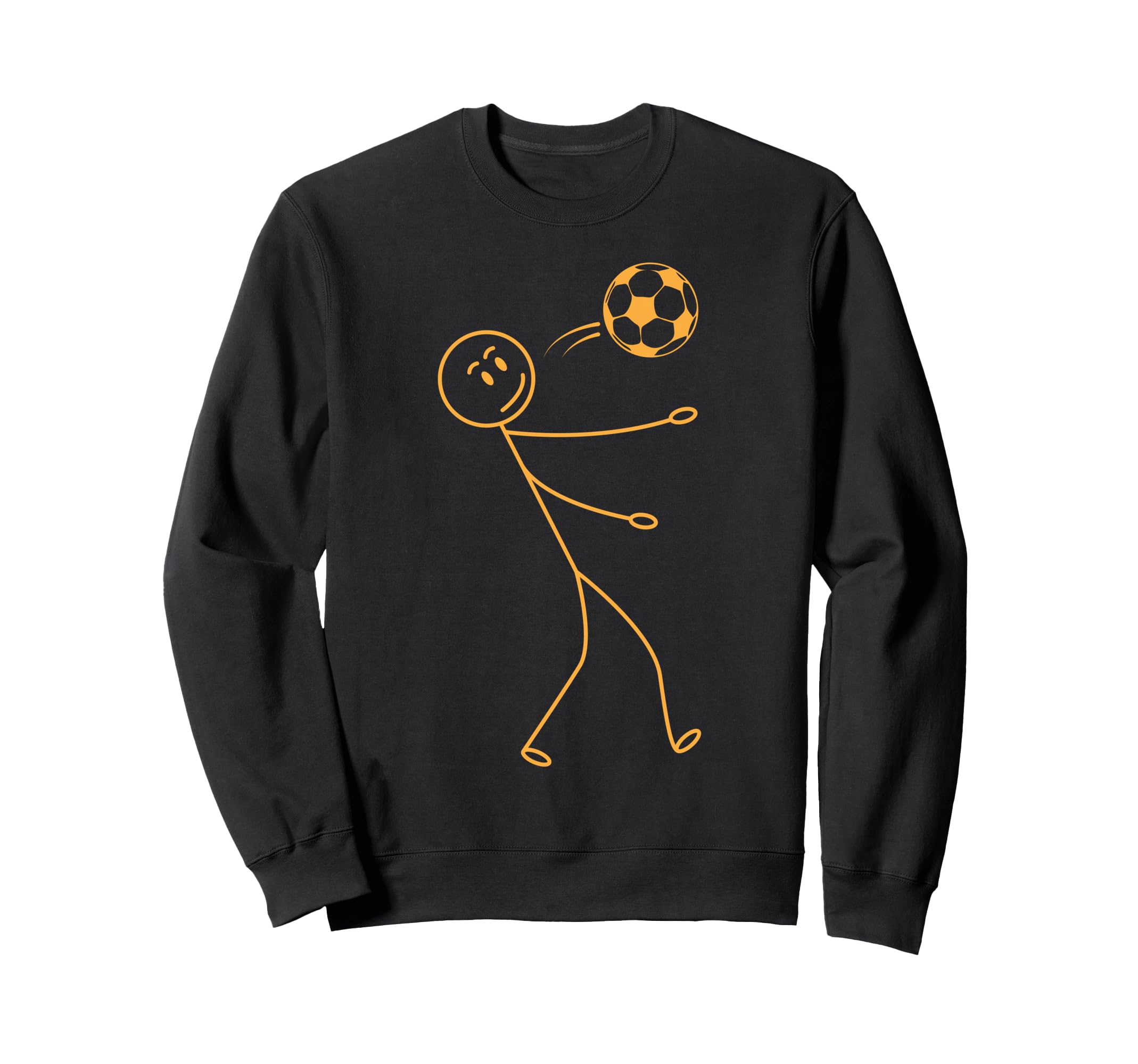 Soccer Stick Figure Soccer Player Sweatshirt - Unique Graphic Men Women