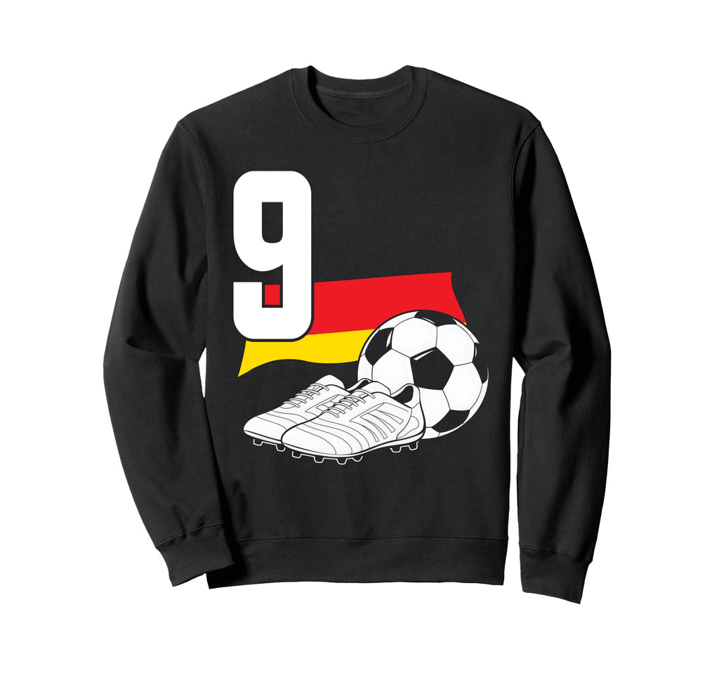 9 Soccer Birthday Gift Soccer Fan Sweatshirt - Unique Graphic Unisex