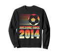 Awesome Since 2014 Soccer 12Th Sweatshirt - Minimalist Print Unisex