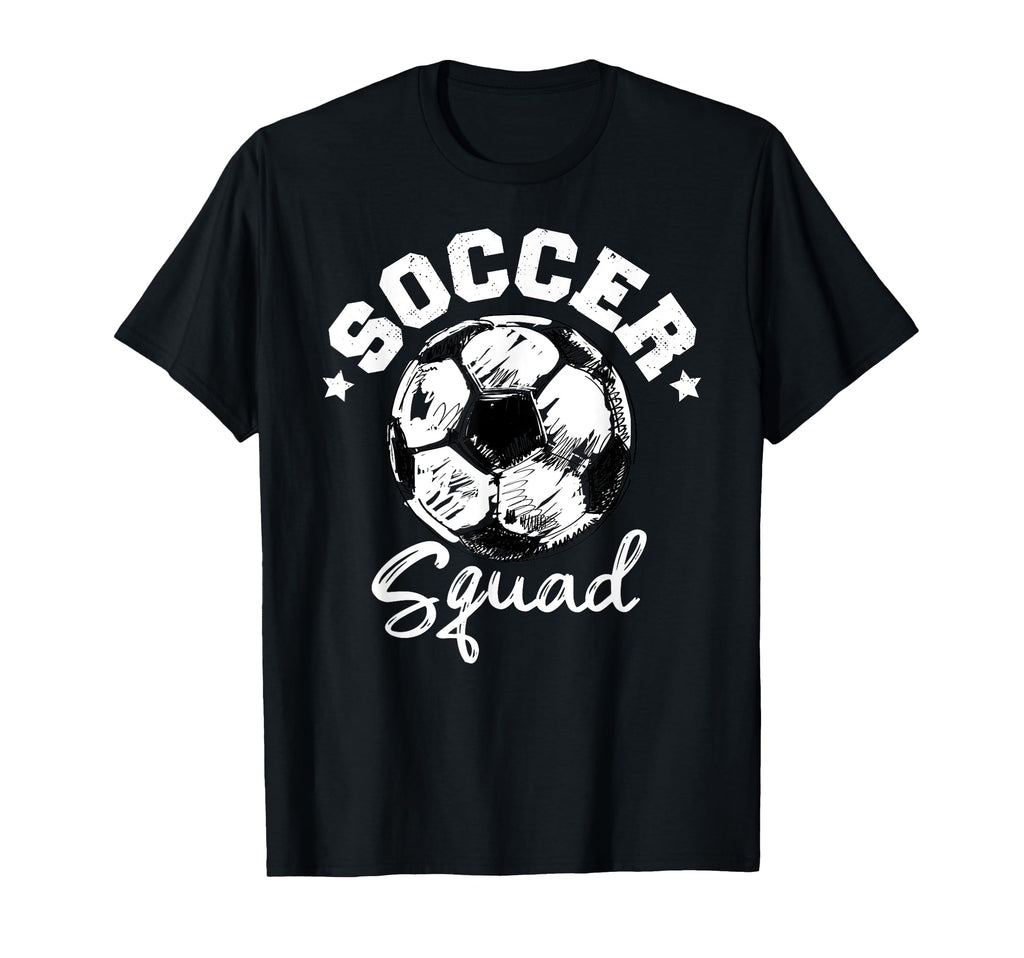 Soccer Squad Soccer Ball Distressed Funny T-Shirt - Graphic Print Unisex