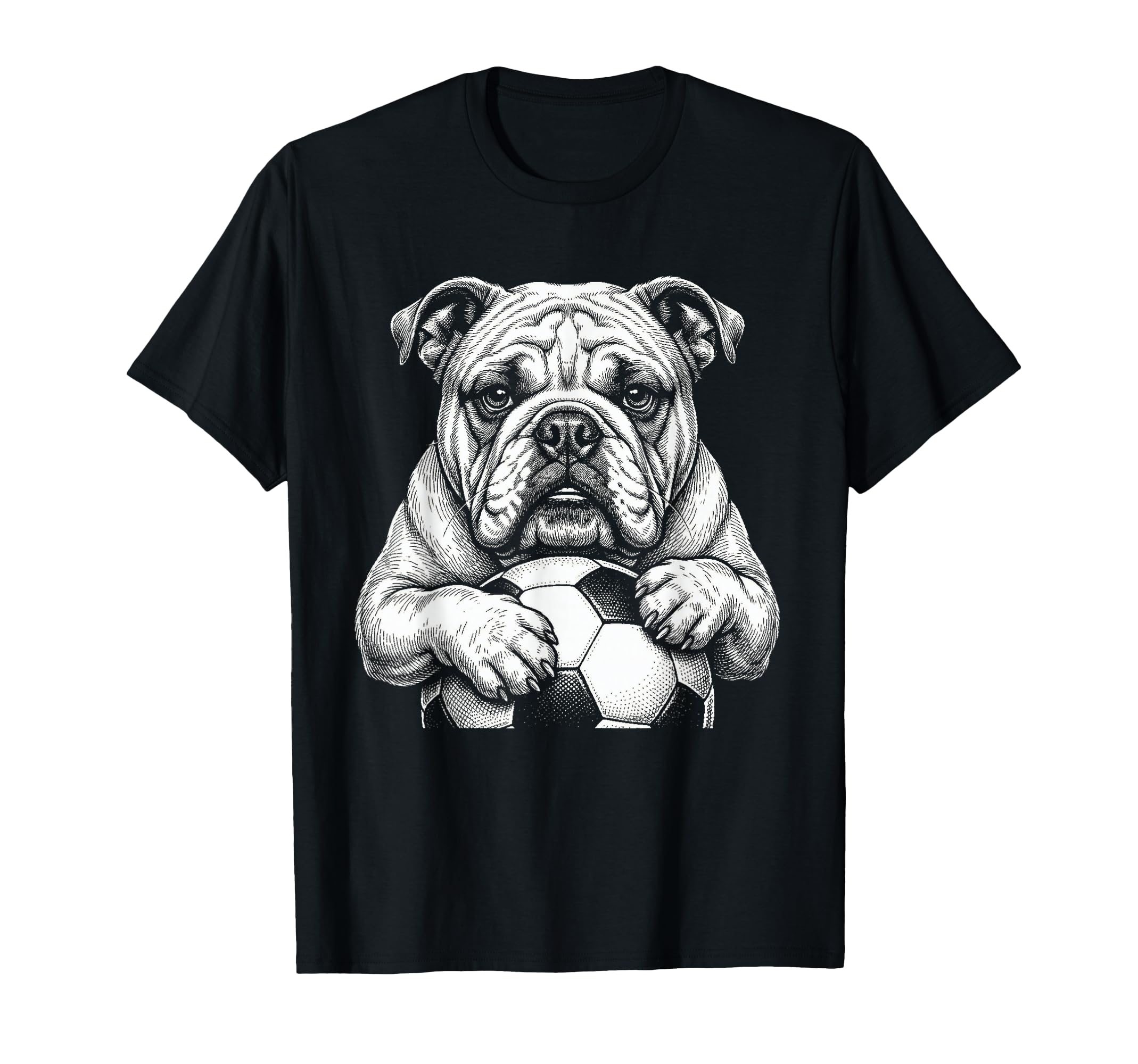 Ball Mascot Black And White Bulldog T-Shirt - Streetwear Style Unisex
