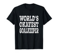 Worlds Okayest Goalkeeper Funny Soccer T-Shirt - Graphic Print Unisex