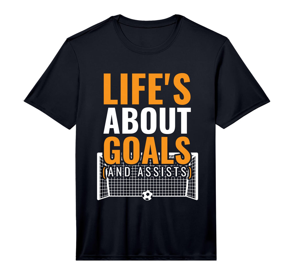 Lifes About Goals And Assists Goal T-Shirt - Minimalist Print Men Women
