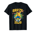 Brazil Football 2026 Funny Soccer Fan T-Shirt - Graphic Print Unisex