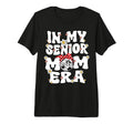 My Senior Mom Era Groovy Soccer Senior T-Shirt - Graphic Print for Adults