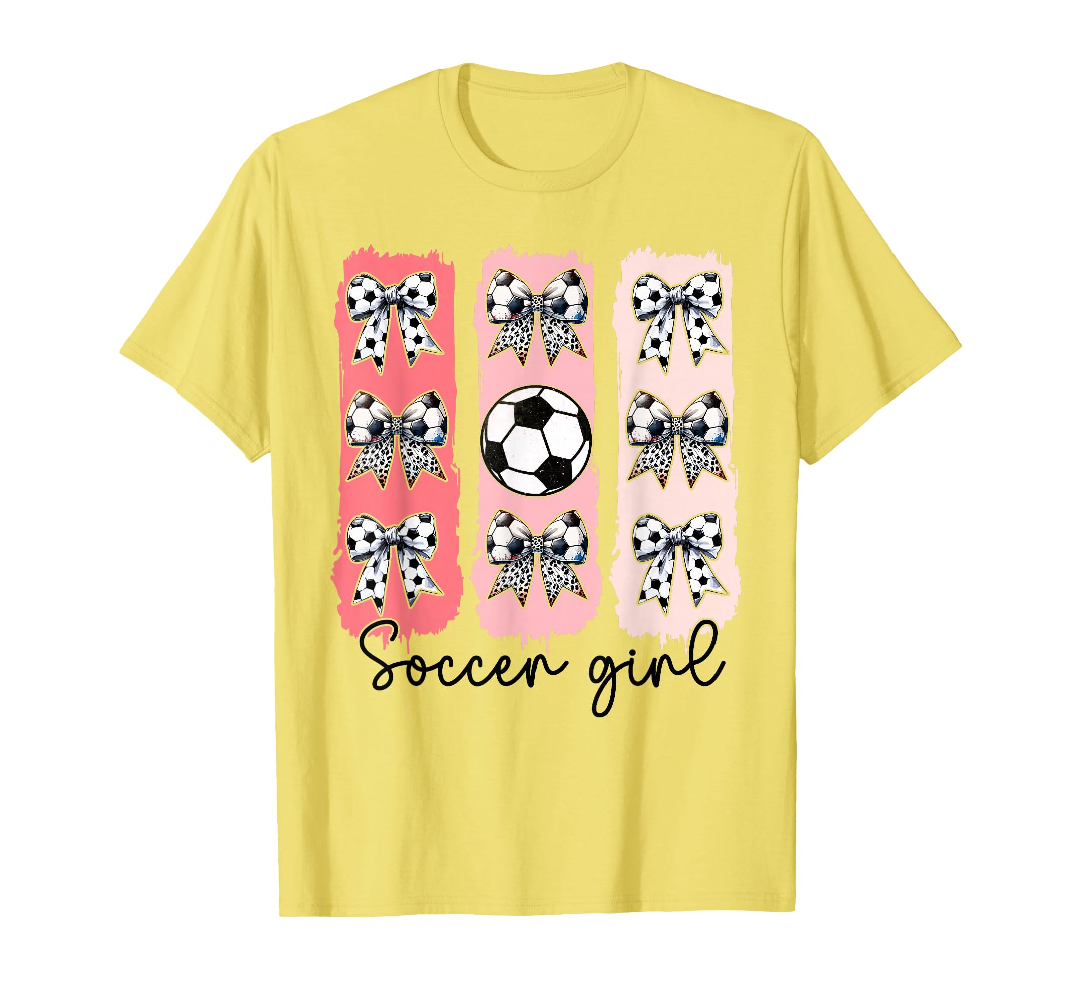 Soccer Coquette Bow Soccer Soccer T-Shirt - Trendy Graphic Men Women