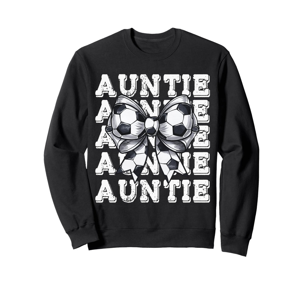 Coquette Soccer Auntie Matching Sweatshirt - Graphic Print for Adults