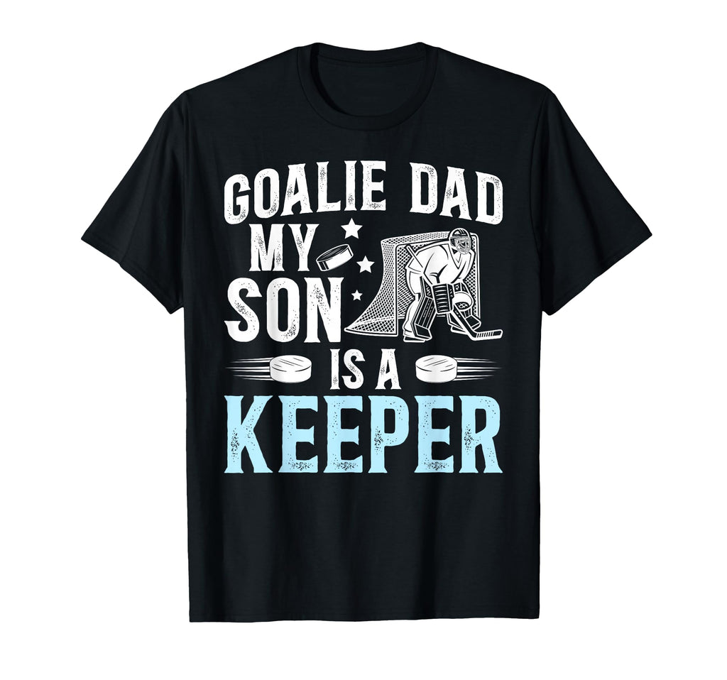 Ice Hockey Goalie Dad Ice Hockey Goalkeeper T-Shirt - Graphic Print Unisex
