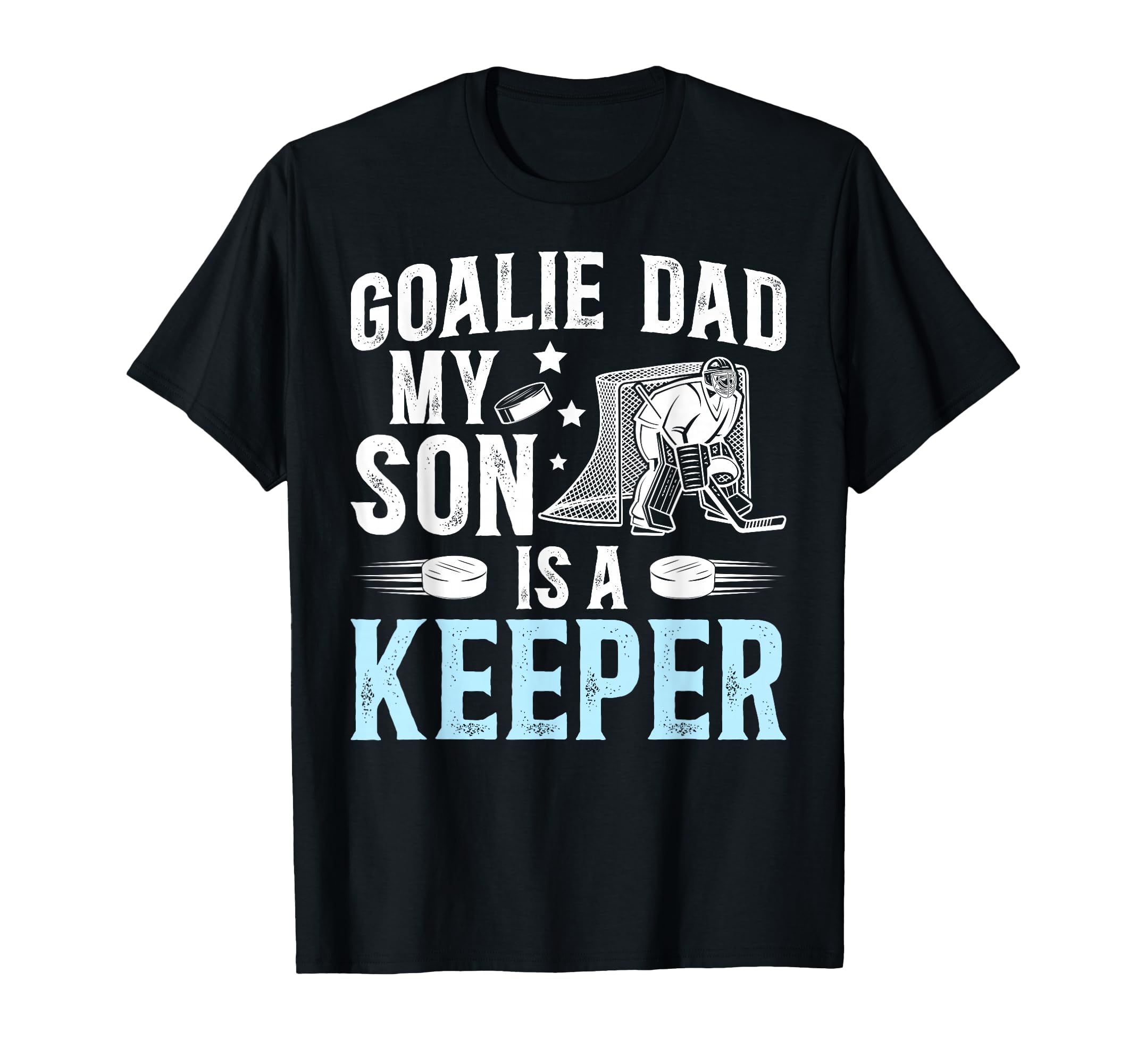 Ice Hockey Goalie Dad Ice Hockey Goalkeeper T-Shirt - Graphic Print Unisex