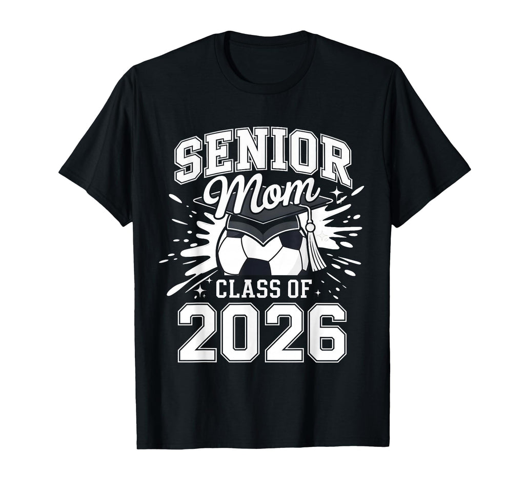 Senior Mom Class 2026 Coquette Bow T-Shirt - Fun Novelty Design Unisex