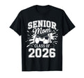 Senior Mom Class 2026 Coquette Bow T-Shirt - Novelty Apparel for Adults
