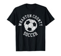 Wharton County Soccer Distressed 90S T-Shirt - Fun Novelty Design Unisex