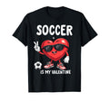 Soccer Heart Cartoon Valentines Day T-Shirt - Fun Novelty Design Men Women