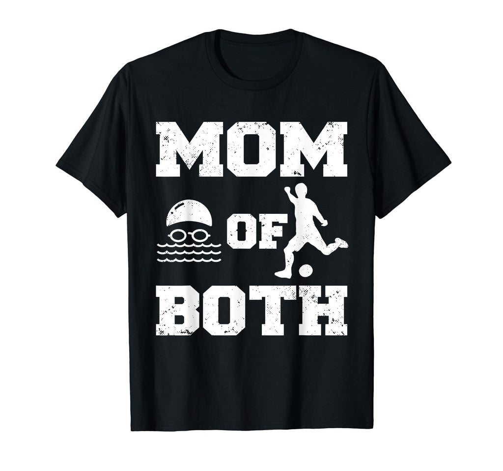 Mom Both Funny Swim Soccer Mom T-Shirt - Streetwear Style for Adults