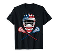 Patriotic Lacrosse Goalie Lax T-Shirt - Fun Novelty Design Unisex