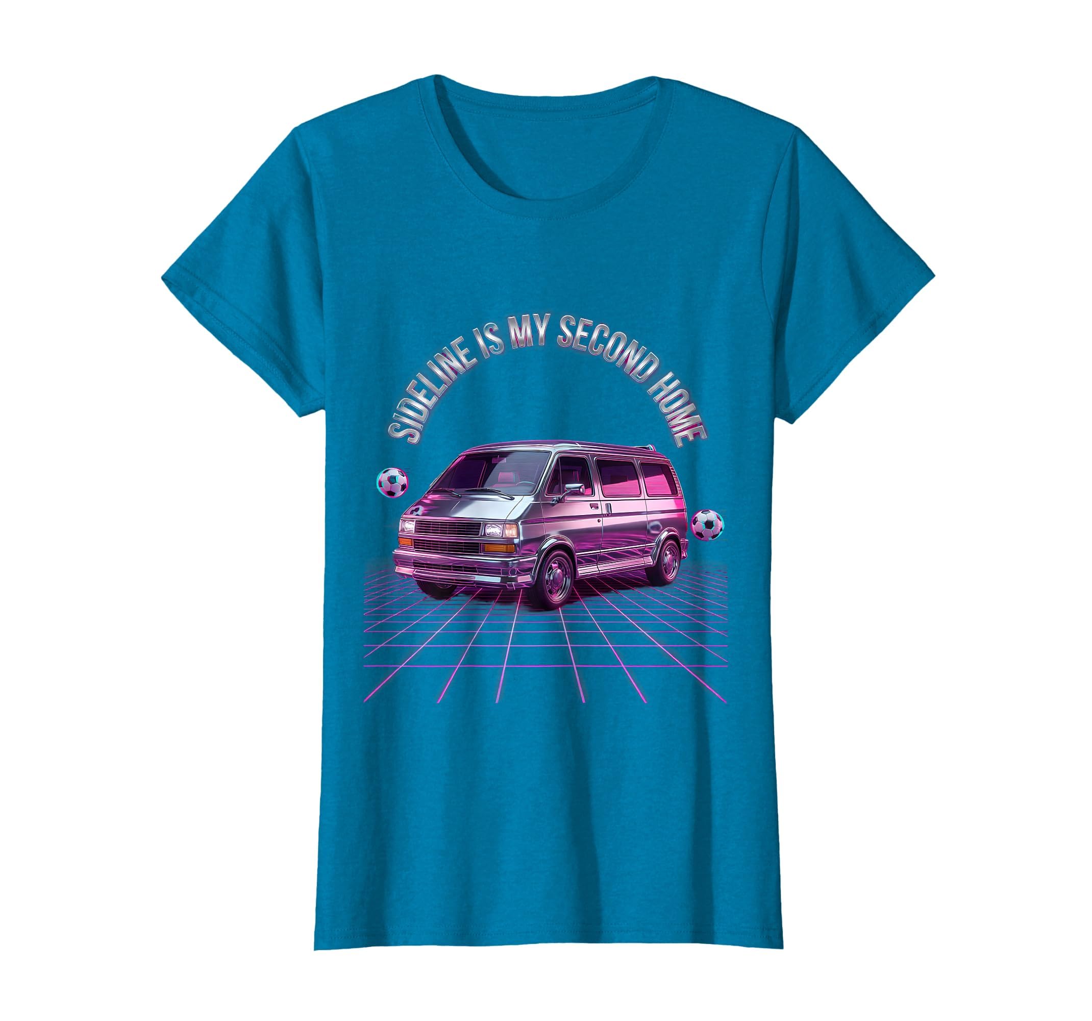 Sideline Is My Second Home Soccer Mom T-Shirt - Graphic Print Men Women